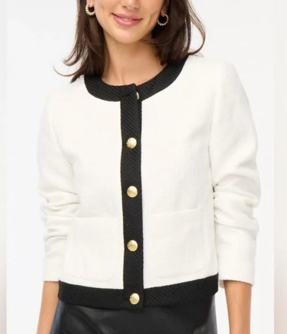 J.Crew Tweed Lady Jacket Size 6 - Cropped Silhouette